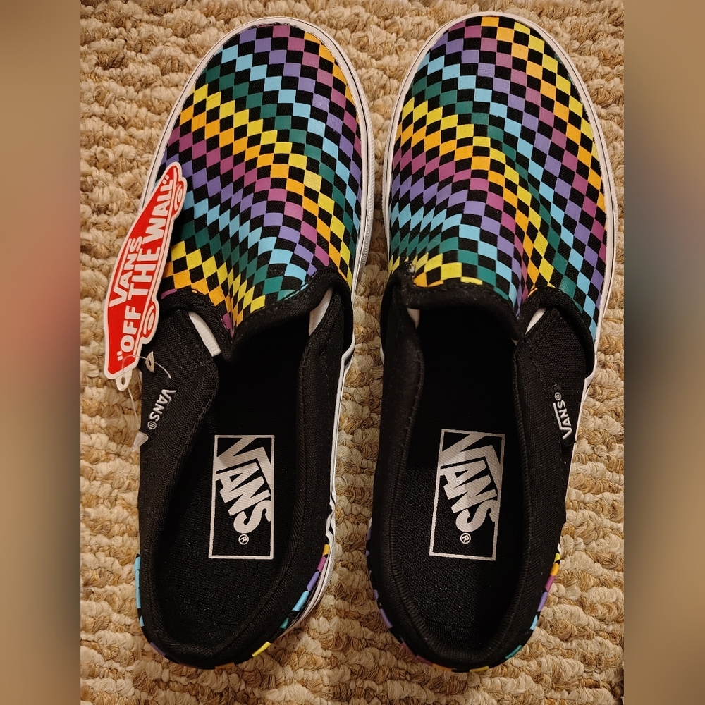 Vans Multicolor Checkered Slip-On Shoes